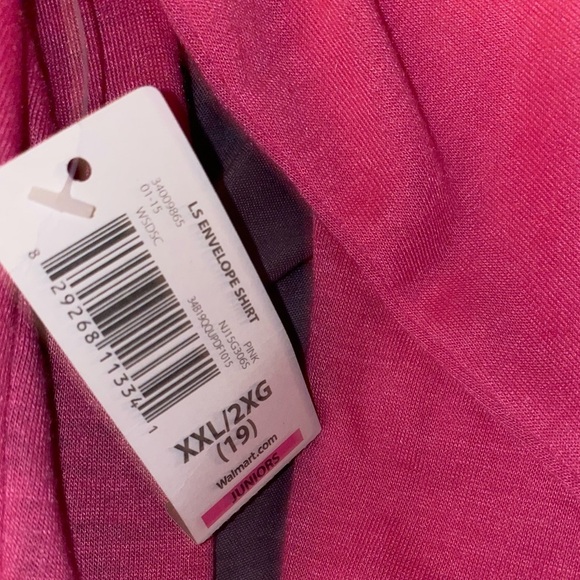 Juniors “Bo Boundaries” Long Sleeve Multi Color Shirt “Love” Black & Pink - Picture 6 of 6